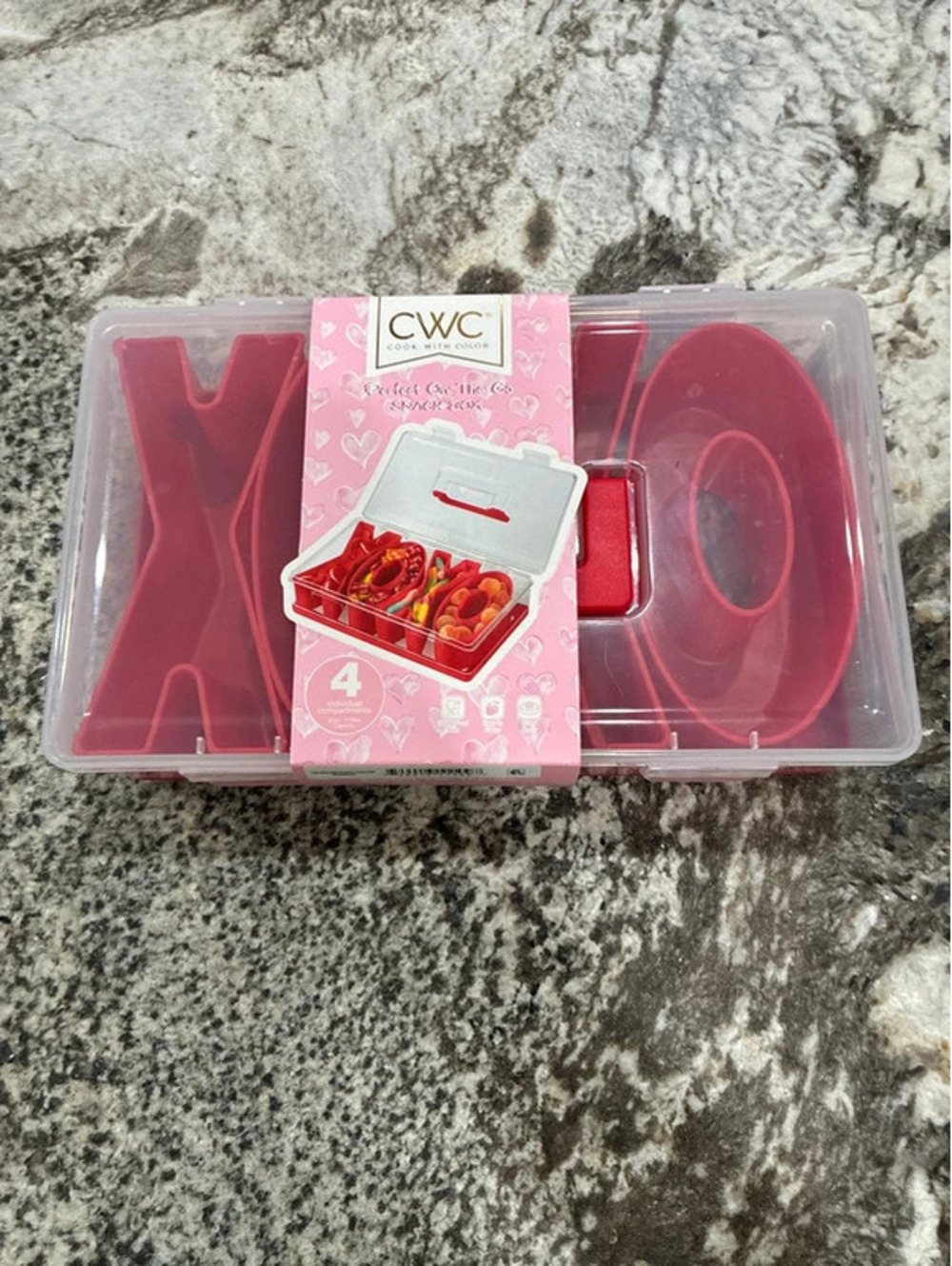 CWC Perfect On The Go Snack Box with 4 Compartments